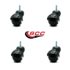 Service Caster 2 Inch Gloss Black Hooded 5/16 Inch Threaded Stem Ball Caster SCC, 4PK SCC-TS01S20-POS-GB-516-4